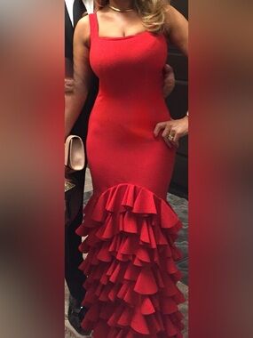 Elegant Red Maxi Dress